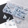 Rustark 65Pcs 7 Sizes Zinc Plated Knurled Thumb Screws Flat