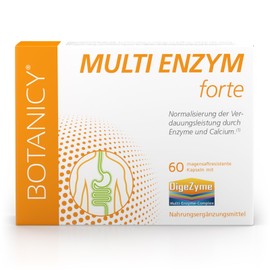Multi Enzyme Digestive Enzymes for a Better Vedauung Forte with Digezyme – Unique Combination and a strong immune system – 60 Vegan Capsules (Month Pack)