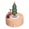 Wooden Music Box Christmas Tree Deer Cart Music Box Classic