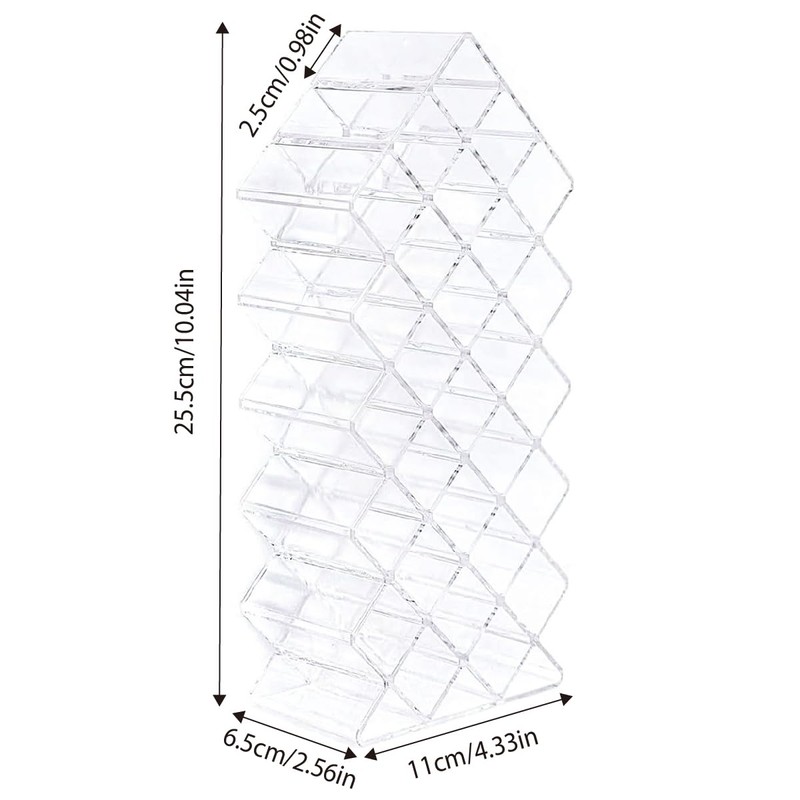 AIMALL Fish-Shaped Vertical Lipstick Holder, Clear Acrylic Cosmetic Organizer, Lip