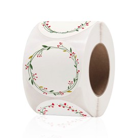 500pcs 2" Canning Labels for Jars and Lids, Round Mason Jar Stickers, 2 Different Wreath Designs, Food Sticker Labels Pantry Labels, Mason Jar Labels Spice Labels Bottle Labels