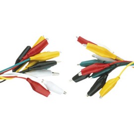 Set of 20 Black and Red Alligator Clips Ideal for Electrical Connections and Laboratory Experiments