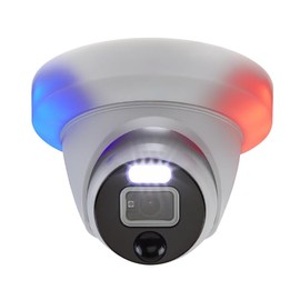 Swann 4K Master-Series Enforcer™ NVR Dome Camera with Controllable Police Style Red & Blue Lights and Spotlights - SWNHD-876DER