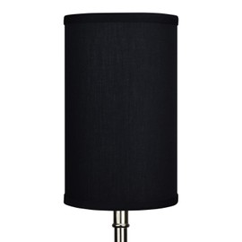 FenchelShades.com 6" Top Diameter x 6" Bottom Diameter 10" Height Fabric Drum Lampshade Spider Attachment (Linen Black)
