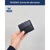 Lederhand Magic Wallet 1, carbon, Modern