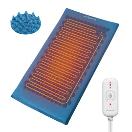 Comfytemp Heated Acupressure Mat for Back, 2 in 1 Large 17"x33" Acupuncture Massager, FSA Eligible, HSA Approve Heating Pad to Relax Leg Muscle Tension/Stress/Foot Comfort, Similar to Acupuncture