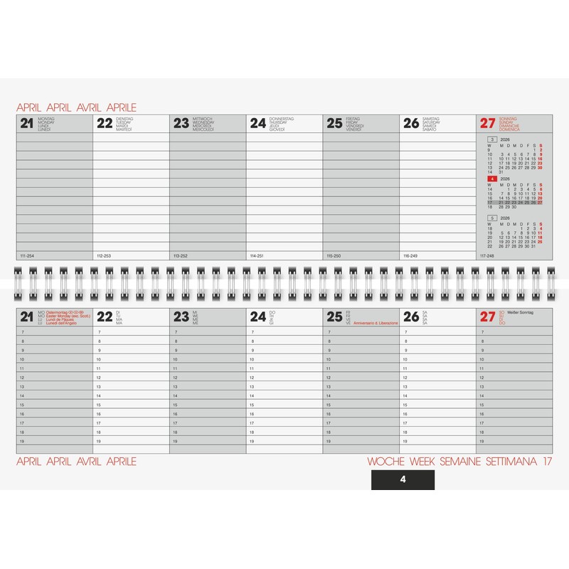 BRUNNEN Landscape Appointment Book Model 772 2026 | 297 x