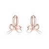 SLUYNZ 925 Sterling Silver Bow Hoop Earrings for Women Teens