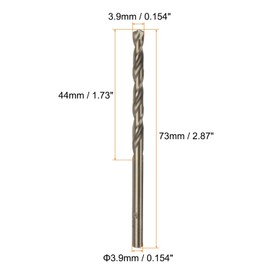TOP-VIGOR 10Pcs 3.9mm Cobalt Jobber Drill Bits, M35 High Speed Steel HSS Twist Dril Bit Tool with Straight Shank for Drilling Hardened Metal, Stainless Steel, Cast Iron, Wood and Plastic