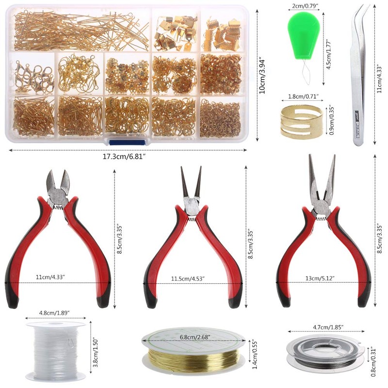 Yizunnu Jewellery Making Starter Kit Repair Tool Kit Craft Gold