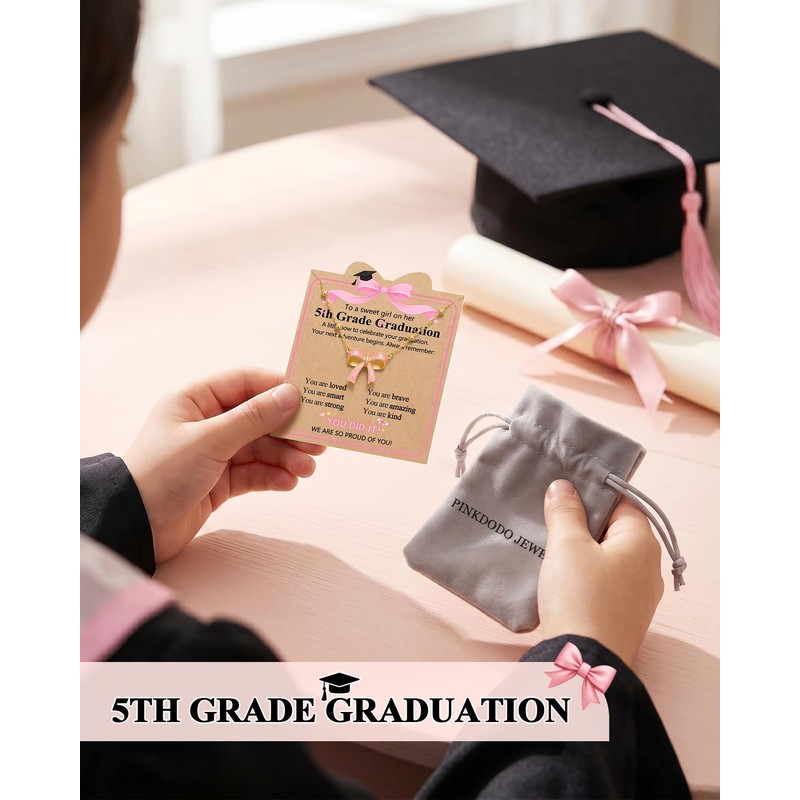 PINKDODO 5th Grade Graduation Decorations Gifts for Girls Primary Elementary