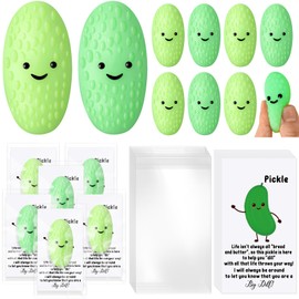 HyDren Christmas Emotional Stress Ball Gifts Bulk Cute Pickle Squeeze Mini Stress Relief Ball Gift Employee Appreciation Gifts Inspirational Cards Students