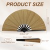 YELARXI Large Folding Fans for Line Dancing, Foldable Decorative Handheld