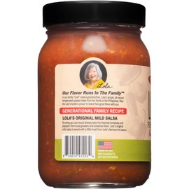 Lola’s Mild Salsa - Smooth, Savory & Slightly Spicy | Made with Jalapeño & Green Chiles | Fresh, All-Natural & Flavorful, 16oz Jar