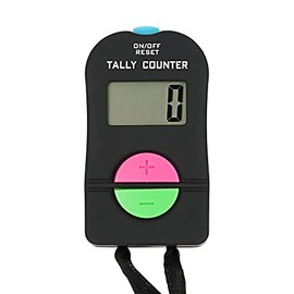 TOPTIE Electronic Hand Tally Counter, 4-Digit Add & Subtract Number Counter Clickers with Lanyard