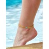 FOCALOOK Crystal Ankle Bracelets for Women March Birthstone Ankle Jewelry