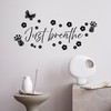 Just Breathe Wall Vinyl Decal Words Quote for Yoga Studio