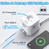 Multiprise USB Cube, TOPREK Cube Rallonge Multiprise 2M Avec 5