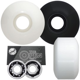 OMG Skateboard Wheels, 100A, 2.1 inches (54 mm), Black, Blank, Plain, Set of 4