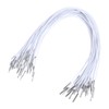 30Pcs Elastic Cord with Metal Ends, 11.5 Inch White Elastic