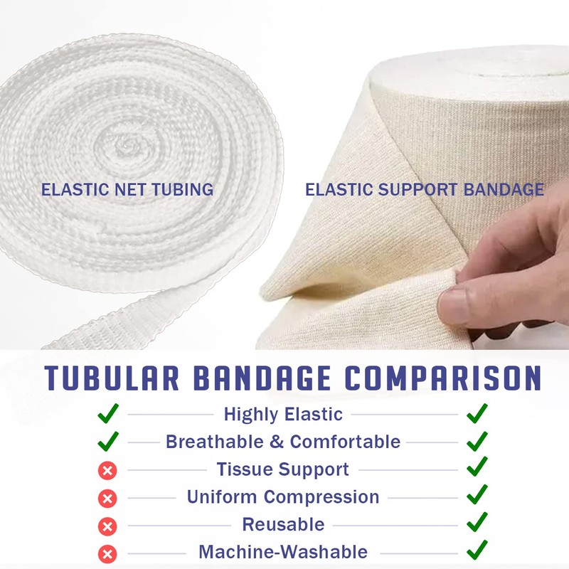 EVERLIT Elasticated Tubular Support Bandage | Stockinette Tubing for Large