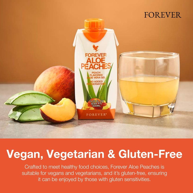 Forever Living - Forever Aloe Peaches - Supports Digestion, Immune