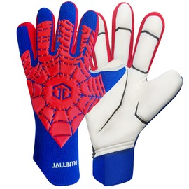 Jalunth Goalkeeper Gloves Children Men Boys Women Adults Football Gloves Goalkeeper Accessories Football Gloves Training Game Non-Slip Latex Football Gloves Size 5 6 7 8 9 10