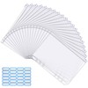 Pack of 20 A5 Size 6 Holes Binder Pockets Translucent
