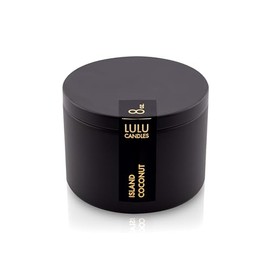 Lulu Candles | Island Coconut Scented Candle | Smells Like a Tropical Vacation | Luxury Scented Soy Tin Candle | Hand Poured in The USA | Highly Scented & Long Lasting (8 Oz. Tin)
