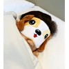 Fluffy Sleeping Mask with Animal Eyes - (Beagle Dog Design)