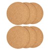 6 Pack Natural Cork Coasters, Round Drink Coasters for Coffee