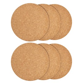 6 Pack Natural Cork Coasters, Round Drink Coasters for Coffee Table, Non-Slip & Absorbent Cup Mats, Eco-Friendly Table Protectors for Home, Kitchen & Office