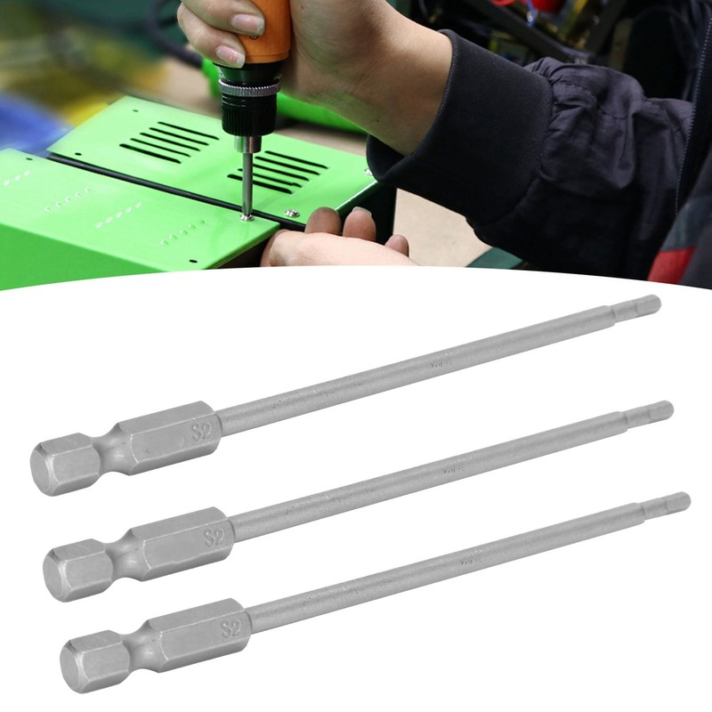 10Pcs 2.5mm Magnetic Screwdriver Bits Alloy Steel 1/4 Inch Hex