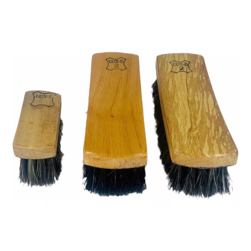 Lux-z Cepillos De Cerdas Naturales Para Bolear Calzado Pack De