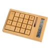 Wooden Calculator Solar Battery Powered 18 Keys Large LCD Display