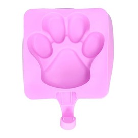HERCHR 3 moldes de silicona para paletas, molde para helado con forma de pata de gato, 60 palos para paletas de hielo, helados de bricolaje