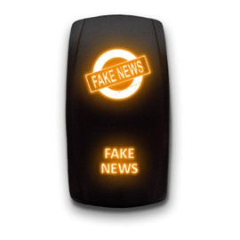 Fake News - Orange - Stark 5-PIN Laser Etched LED Rocker Switch Dual Light - 20A 12V ON/Off