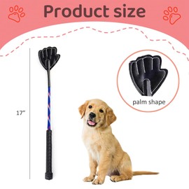 GSNYSAN 2 Pack Dog Training Stick Pole 17", Puppy Training Tools Whip with Anti-Slip Handle, Outdoor and Indoor Exercise Interactive Dog Pole for Small Medium Dogs (Green+Blue)