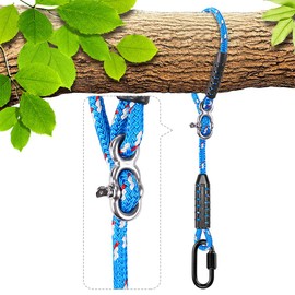 BeneLabel Tree Swing Ropes, Hammock Tree Swings Hanging Straps, Adjustable Extendable, for Outdoor Swings Hammock Playground Set Accessories, 2M & 450KG Capacity, Diameter 10mm, 1 Pack