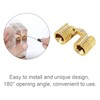 HOJLKLD 6Pcs 8 mm Hidden Brass Barrel Hinges, 180 Degree