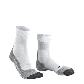 FALKE ESS Tennis TE2 socks, 1 pair, UK size 8-9 (EU 42-43), White, polypropylene mix - Sweat wicking, fast drying, extra cushioning at key pressure points for maximum impact absorption