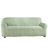 Collections Etc Embossed Tropical Design Stretch Furniture Cover Sage Sofa