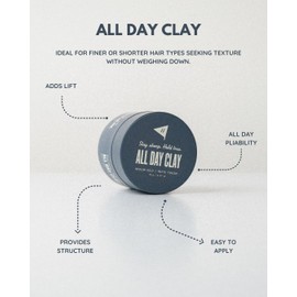 Hitch All Day Clay Medium Hold Matte Finish Pomade for Men