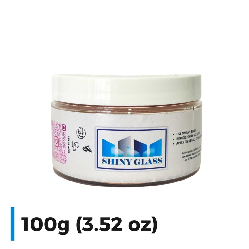 Glass Polishing Kit with Cerium Oxide Powder 3.52 oz, 3"