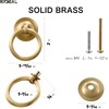 RZDEAL 8 Pack Solid Brass Cabinet Pulls Ring Drawer Pulls,