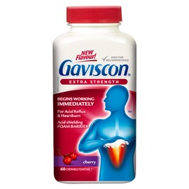 Gaviscon Extra Strength Cherry, 60 Count Chewable Foamtabs