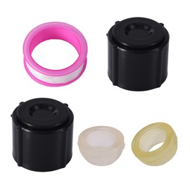 Tinoaly 2pcs Low Point Drain Seals/Caps with Sealing Ring & Tape, Plastic RV Drain Cap for RV Camper Travel Trailer 1/2 Inch Hot & Cold Water Lines Connects to Pex Pipe/Tubing Fittings