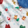 BENECREAT 68-Piece Christmas Needle Cap Christmas Tree Santa Claus Snowman