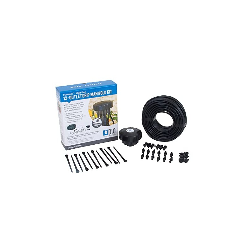 PC14100 Maverick 12-Outlet Drip Manifold Kit | 4 GPH Emitters
