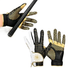 SpiderGrip Golf Glove Men's Left Hand - Gold/SpiderGrip Nonslip Golf Glove (Gold), XL/25